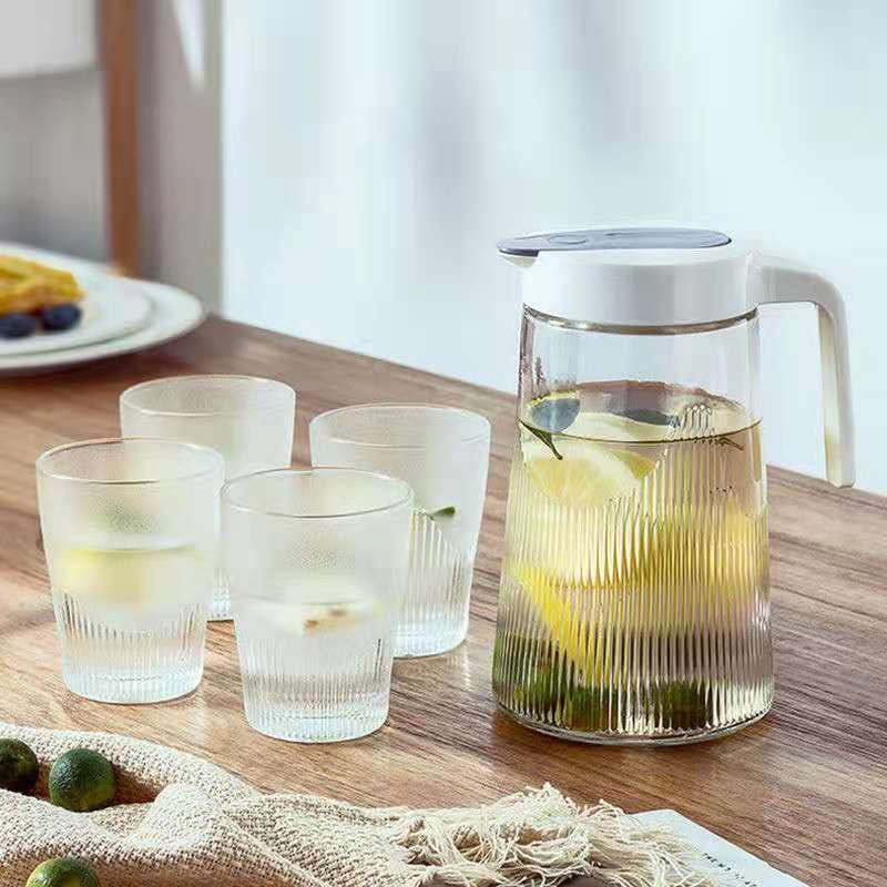 5 Piece Heat-Resistant Glass Water Set