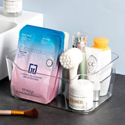 Clear acrylic multipurpose storage organizer for fridge, cosmetics, kitchen, and household organization.