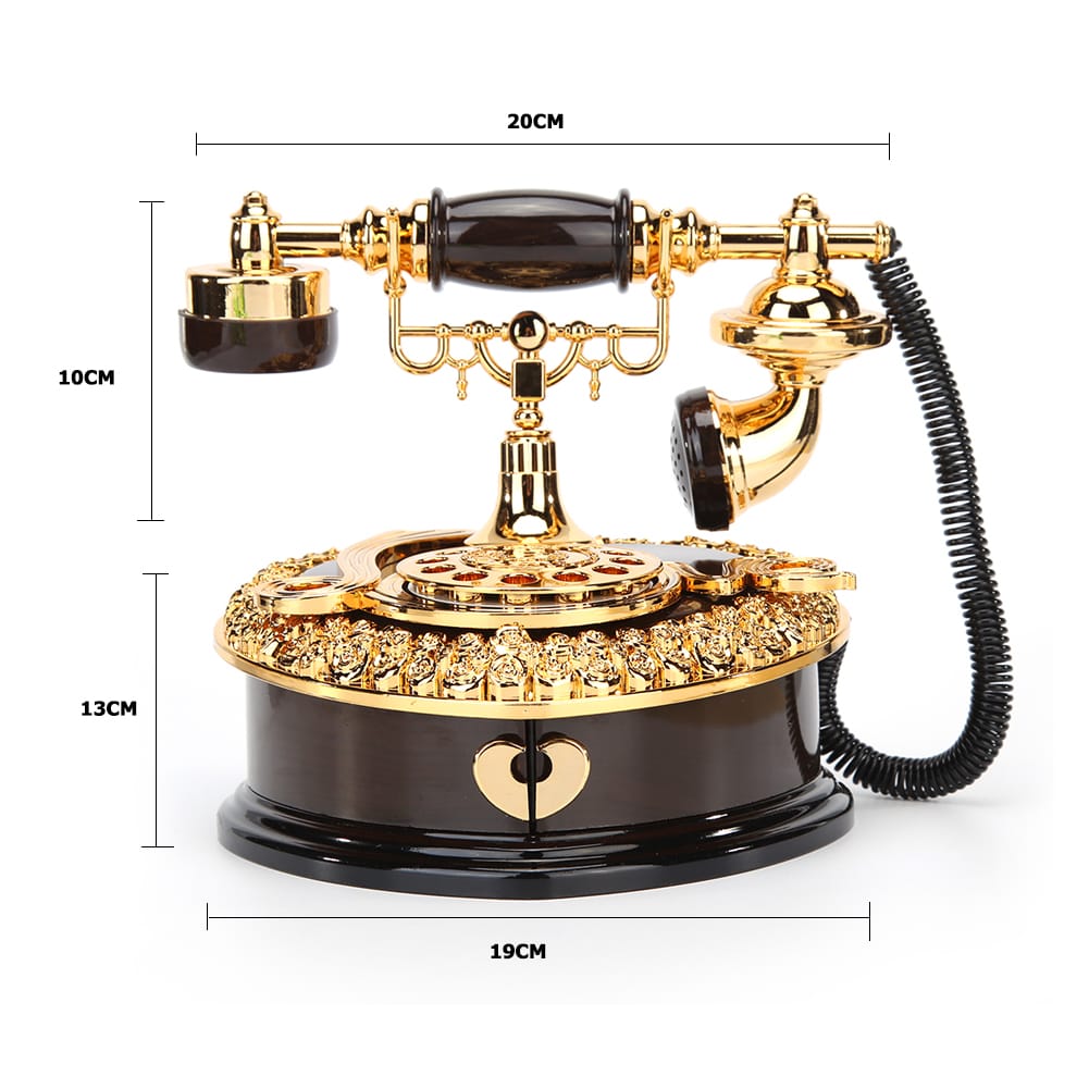 Classic Dial Old Fashioned Telephone Music Box