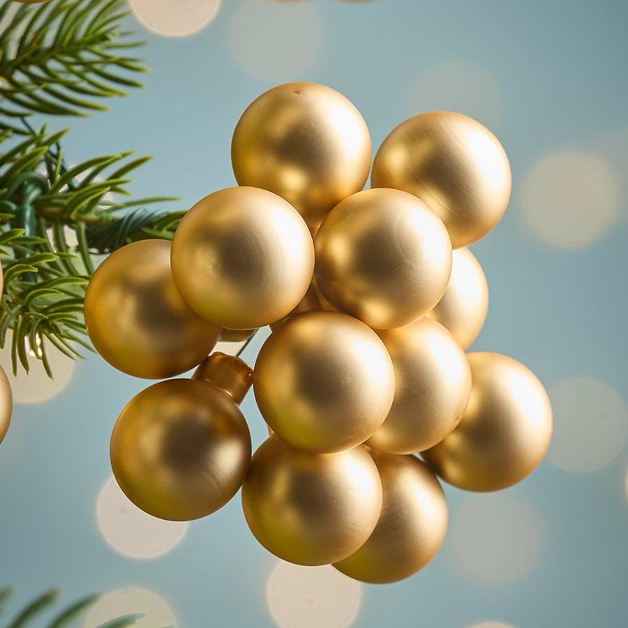 24pc 8cm Golden Christmas Decoration Balls