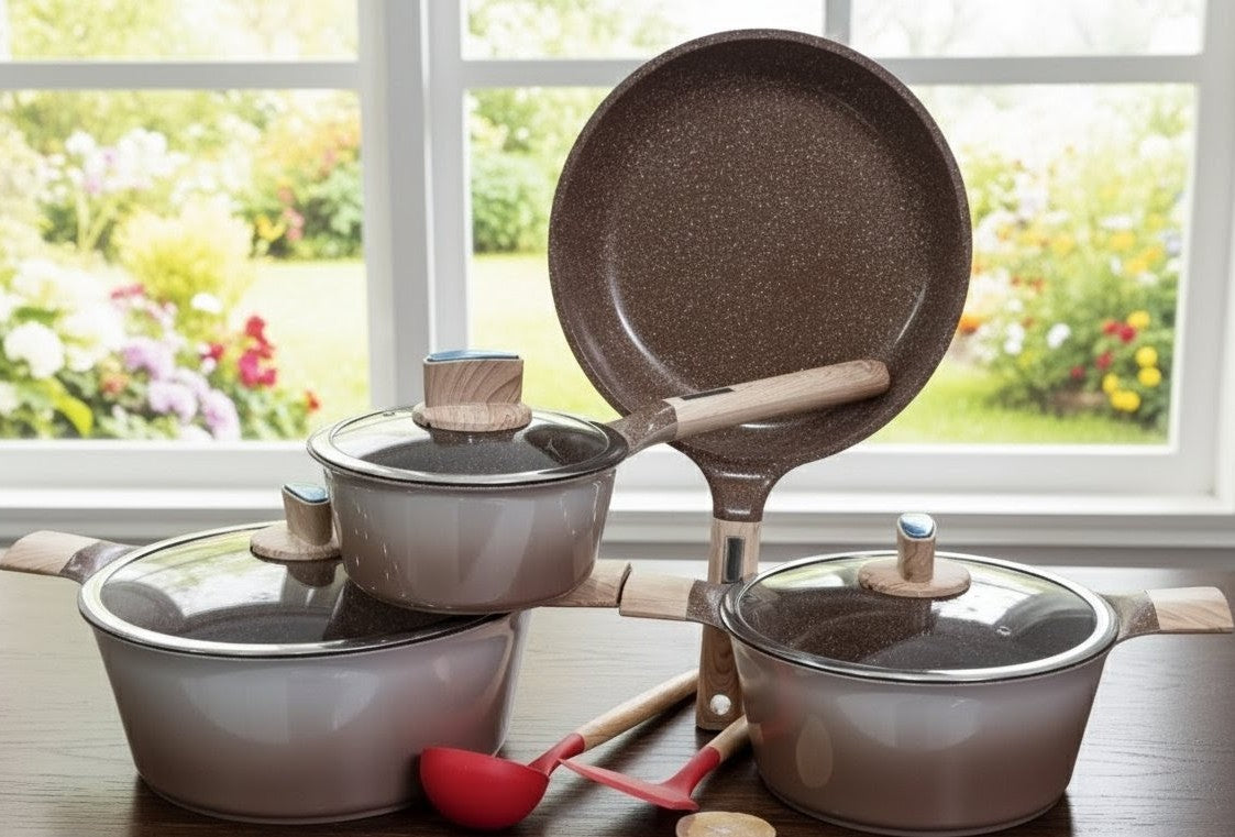 9pcs Granite Cookware Set