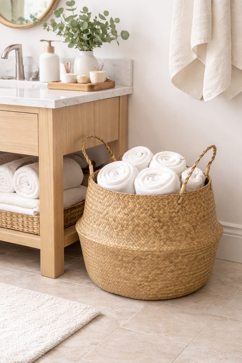 Seagrass Rattan Storage Basket