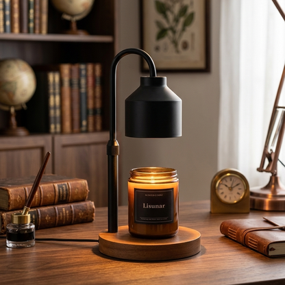 Electric Candle Warmer With Wooden Base