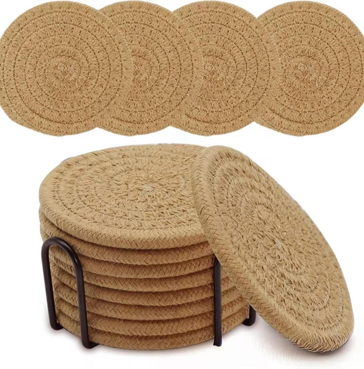 8pcs Rattan Coasters