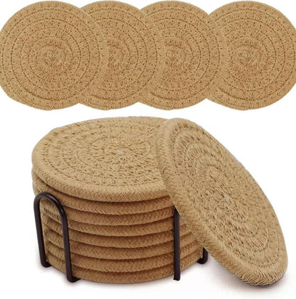 8pcs Rattan Coasters