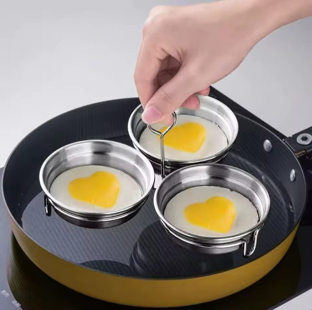 3 in 1 stainless steel egg poacher and steamer, durable kitchen tool for cooking eggs.