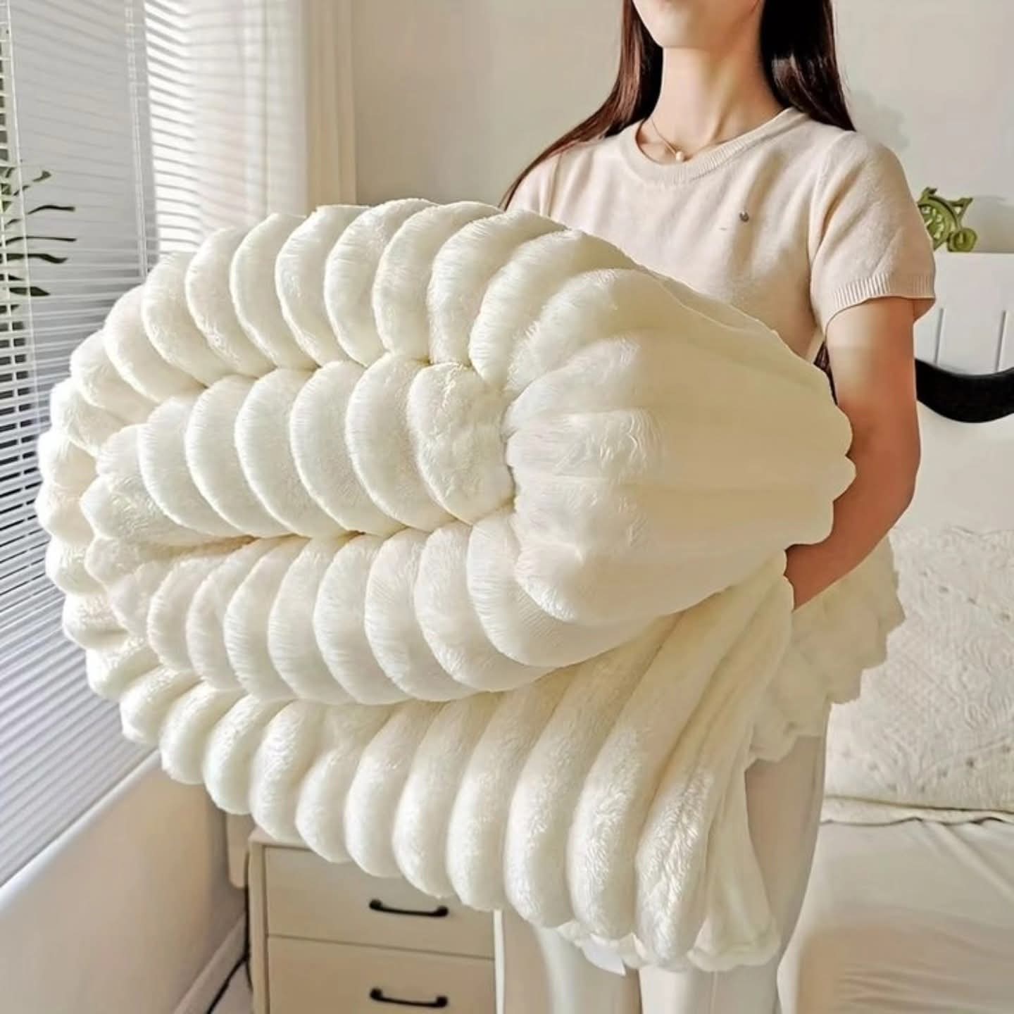 Ribbed Fleece Blanket