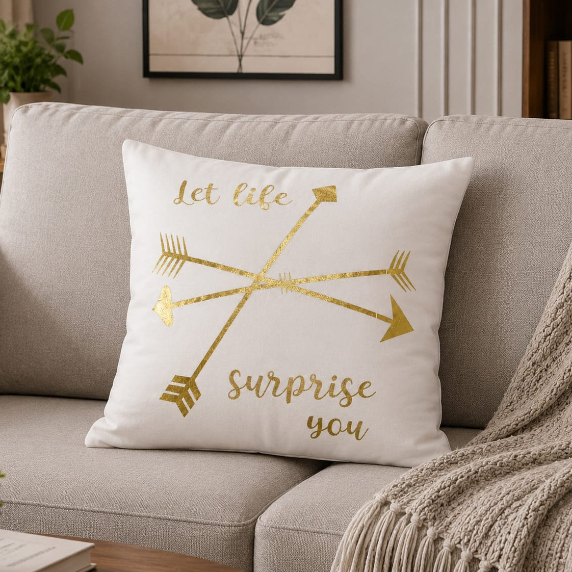 Printed Cushion Cover 45 × 45 cm