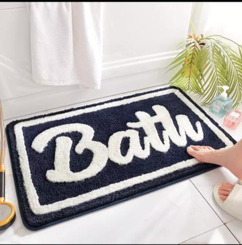 Fluffy anti-slip faux wool bathroom mat 50x80cm