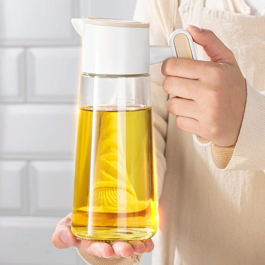 620ML Kitchen oil dispenser available in off white, purple, and mustard colors