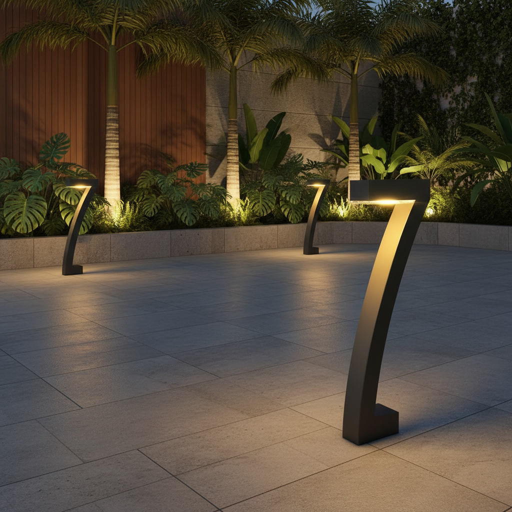 6pcs Solar Garden Pathway Lights