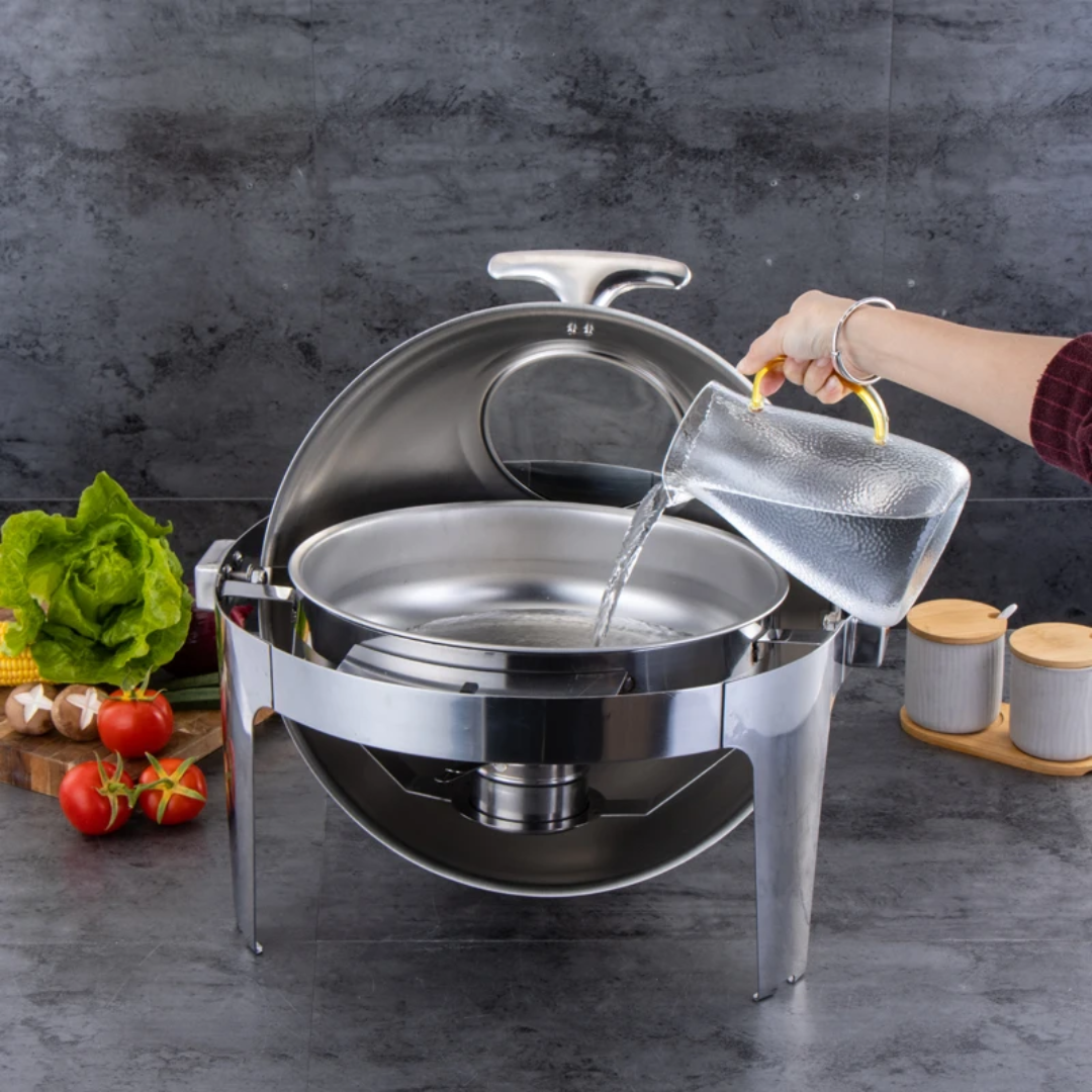 Round Roll Top Chafing Dish