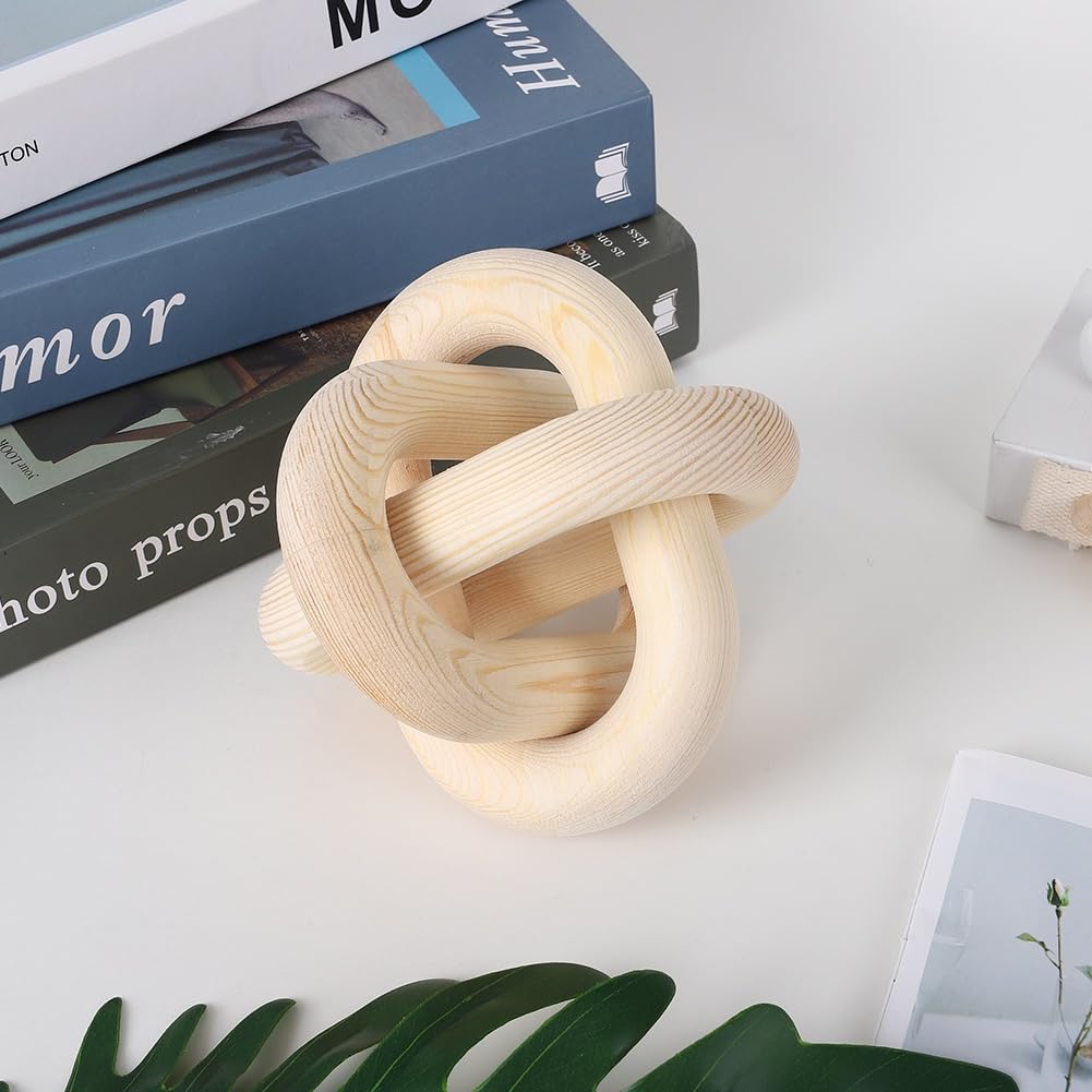 Interlocking Sculpture Wooden Knot Decor