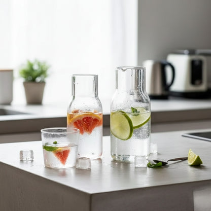 Bedside Night Water Bottle With Glass