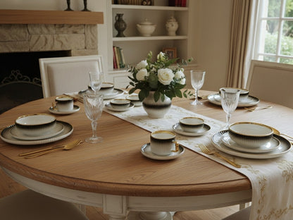 32Pc Elegant European Porcelain Dinner Set