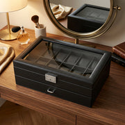24-Slot Leather Watch Storage Organiser with Lock for Keeping 24 Watches Dust-Free and Organised available in Nairobi, Kenya