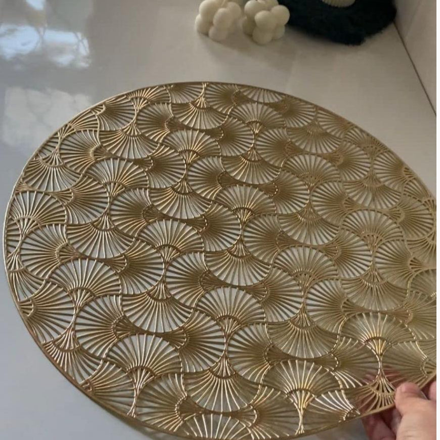 6 Piece PVC table mats set for dining table protection and decoration