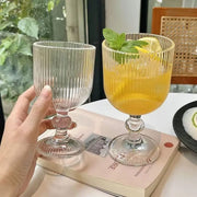 350ml long ribbed glass for drinks