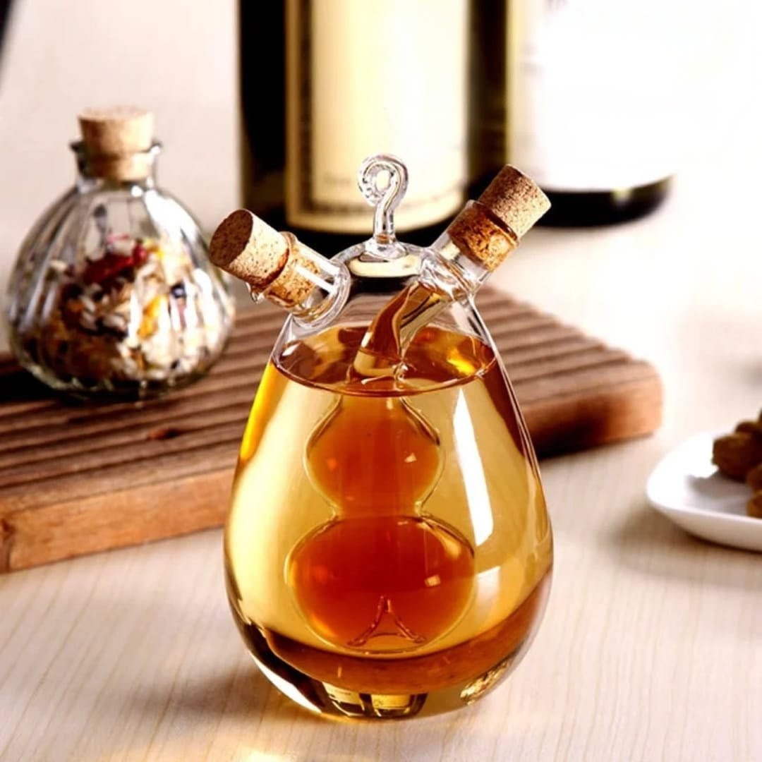 2 in 1 Double Mouth Oil and Vinegar Dispenser 350 ml