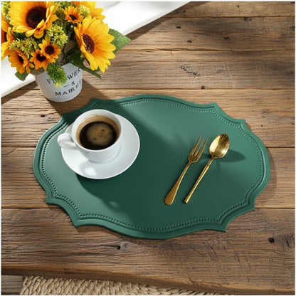 6 Piece Nordic Leather Anti-Slip Table Mats