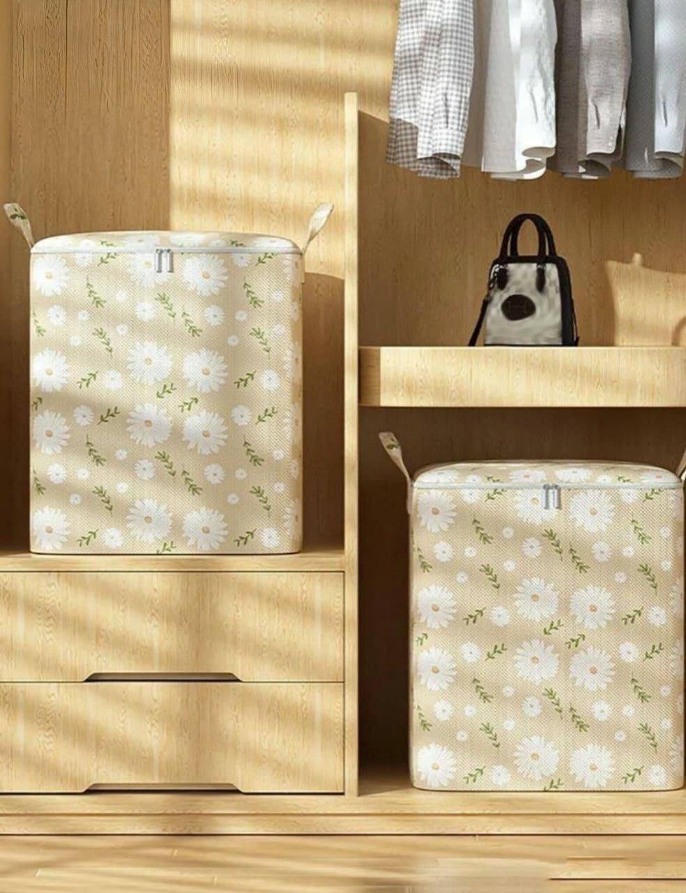 3Pcs Non Woven Zipper Storage Quilt Bags Set