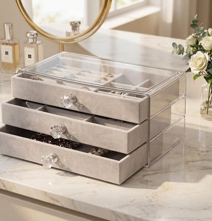 3-Layer Flannel Jewelry Box Drawer