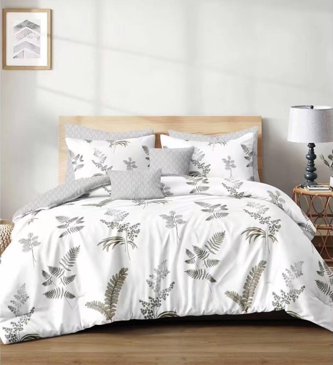 Cotton Flowered Duvet Cover Set