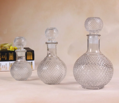1L Thick Glass Whisky Bottle With Airtight Tot Cork