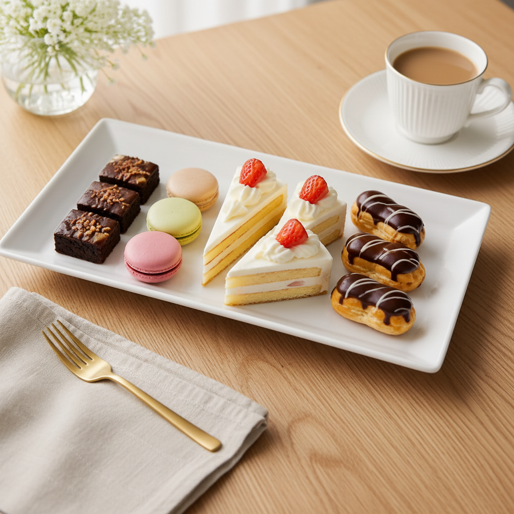 Ceramic Rectangular Shallow Serving Platter