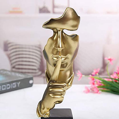 Thinker Statue Modern Abstract Art Resin Ornament in Gold