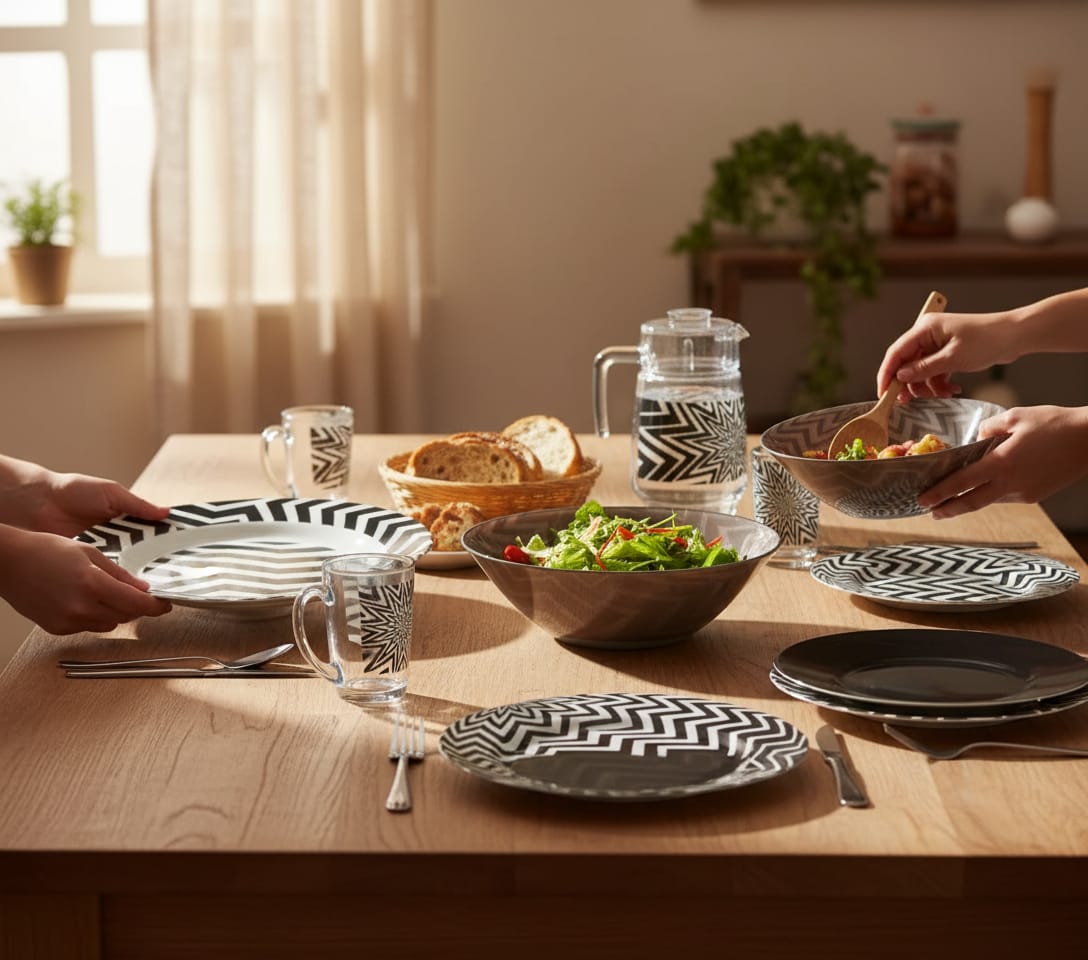 Luminarc Ambiente Sphere White 46Pc Dinner Set – V1568
