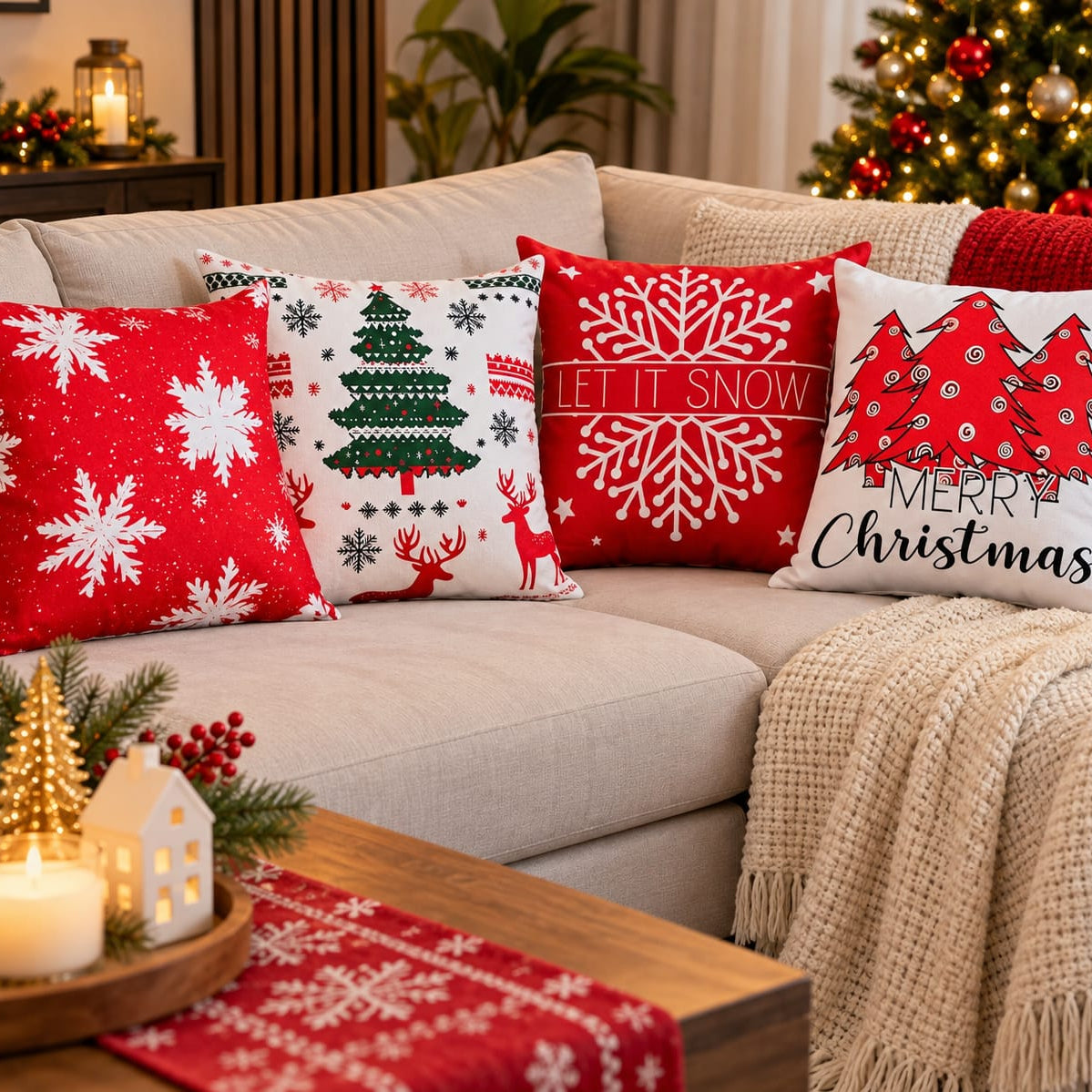 Christmas themed cushion covers, 45 × 45 cm - available in Nairobi, Kenya