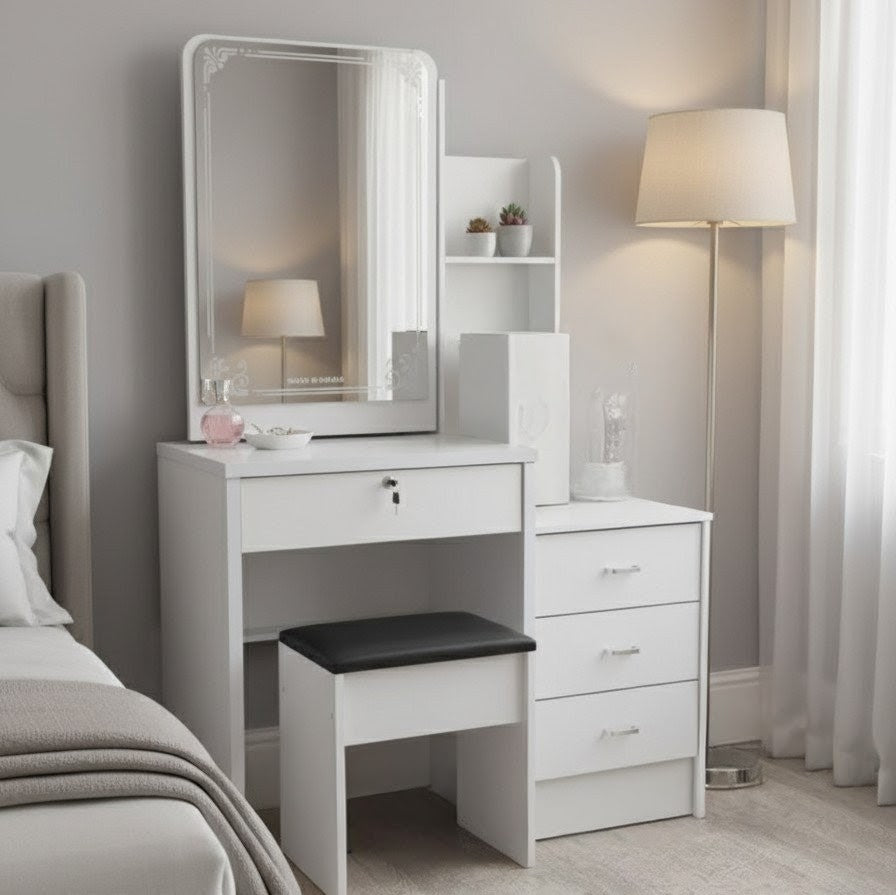 Dressing Table With Sliding Mirror