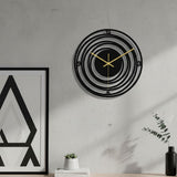 3D Black Acrylic Round Digital Wall Clock