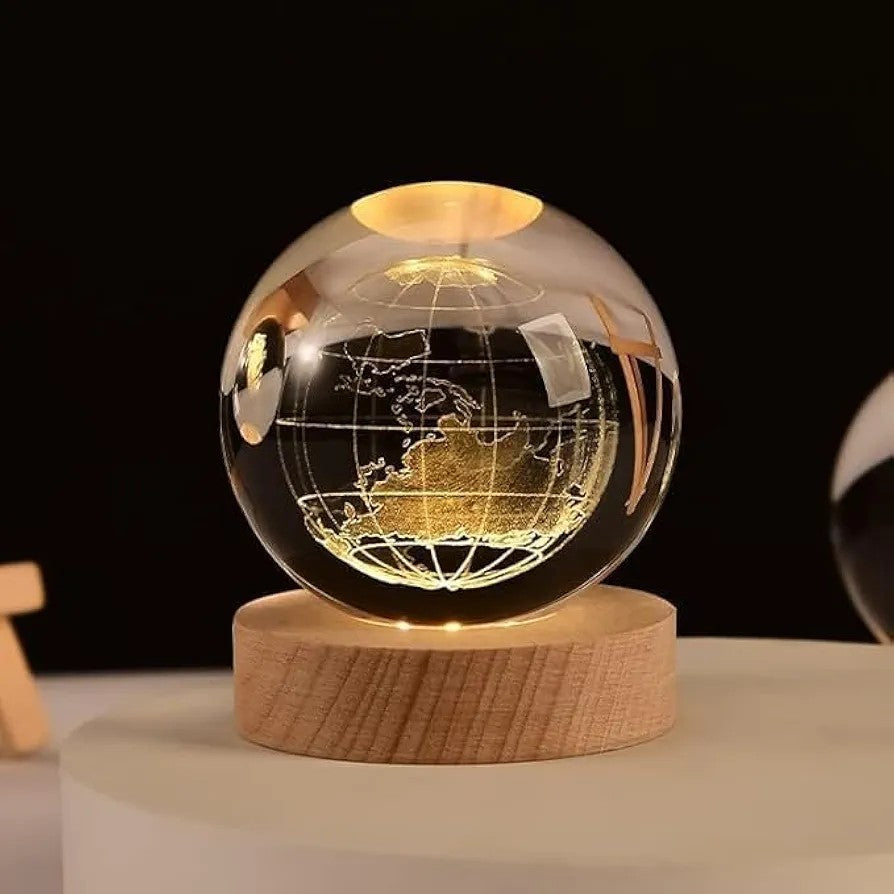 3D Earth Crystal Ball Night Lamp