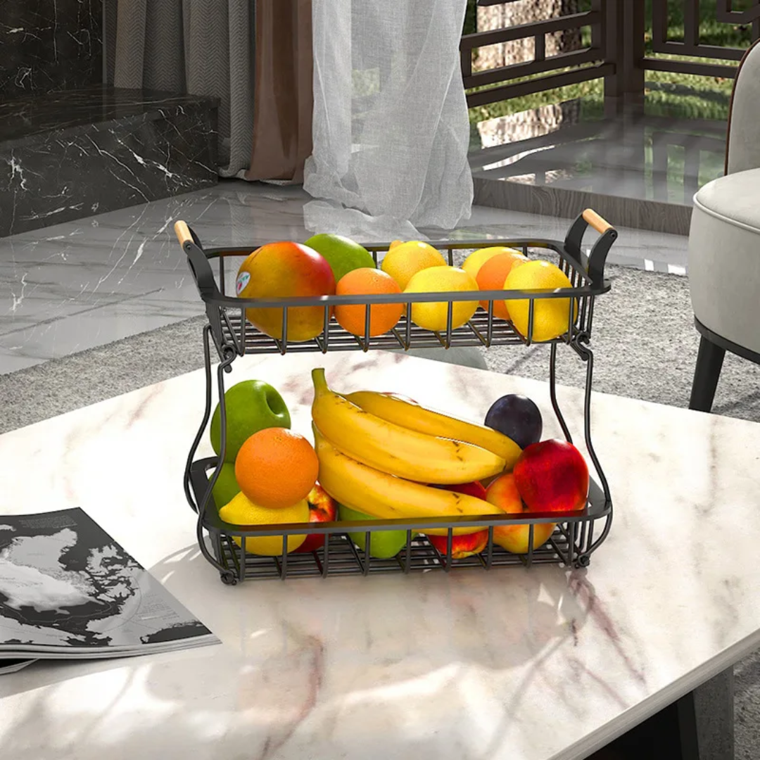 2-Tier Detachable Fruit Basket