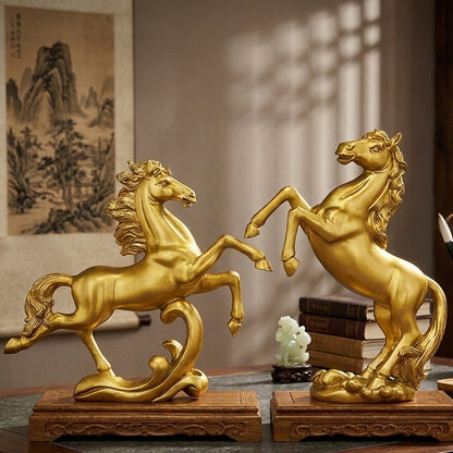 Gold Decorative Horse Sculpture