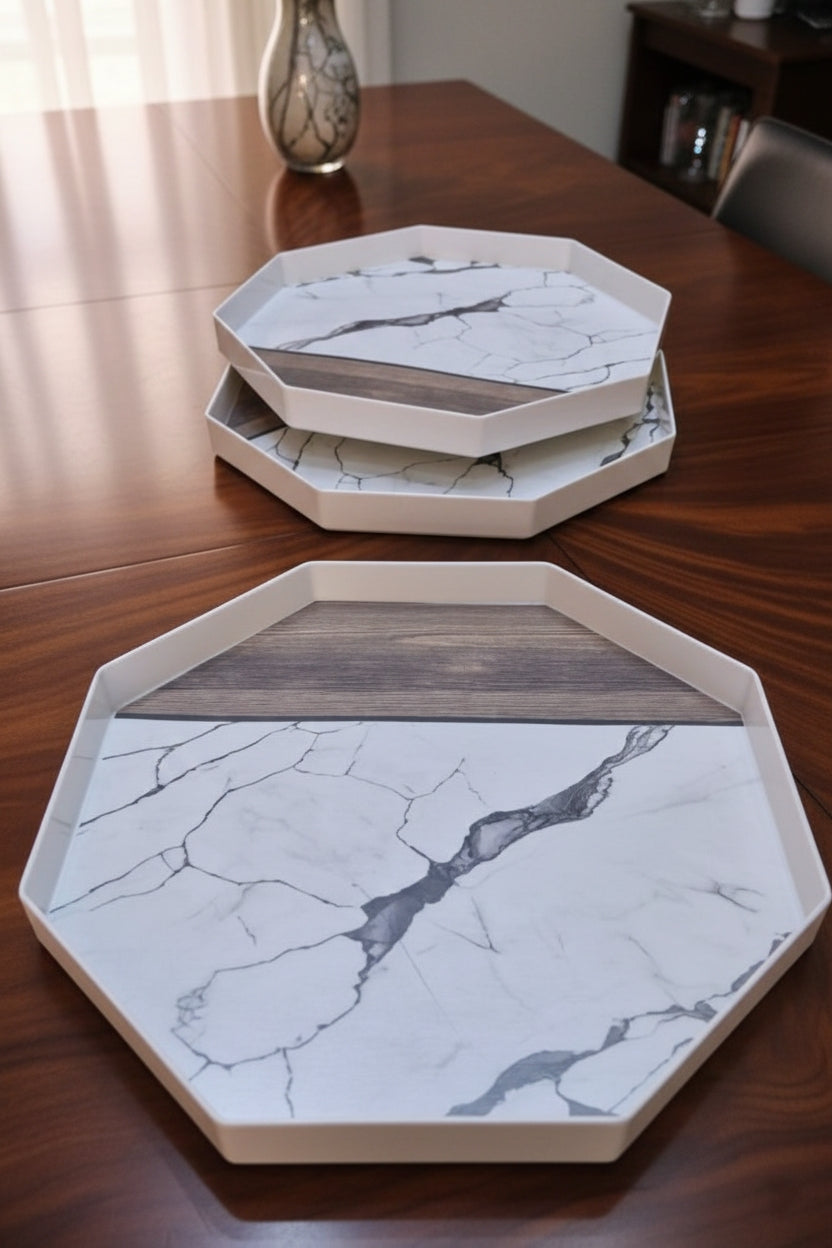 Elegant marble tray for serving and décor