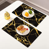 6pc Double Sided Marble Profile Table Mats