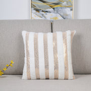 Golden sequin decorative pillow cover, 45x45cm.