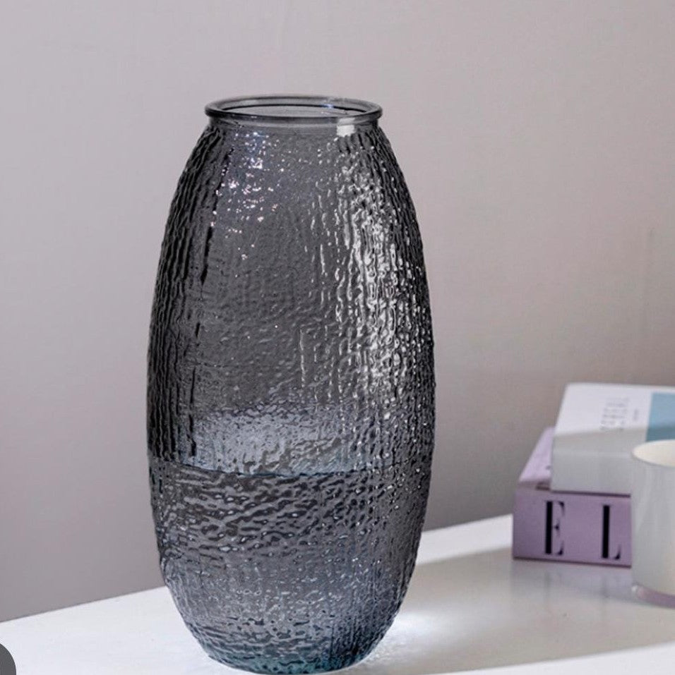 Oval Glass Flower Vase