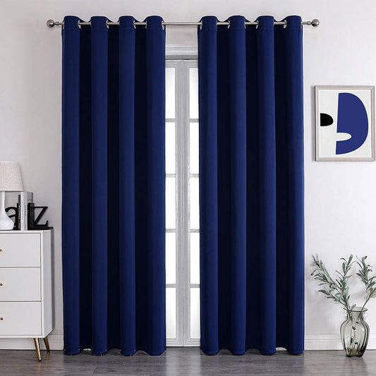Luxury textured full curtain set with matching sheer in multiple colors