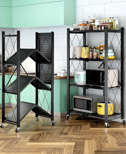 5-Layer Foldable Carbon Steel Kitchen Rack