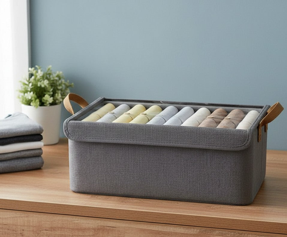 Folding Wardrobe Clothes Organizer with Cover