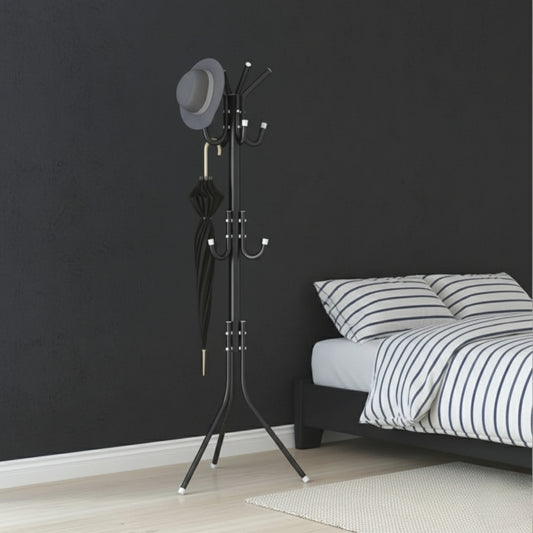 170cm Metallic coat and bag hanger stand available in white, black, blue, and pink