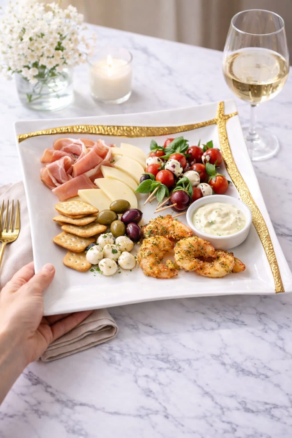 12 Piece Gold Line Dinner Set