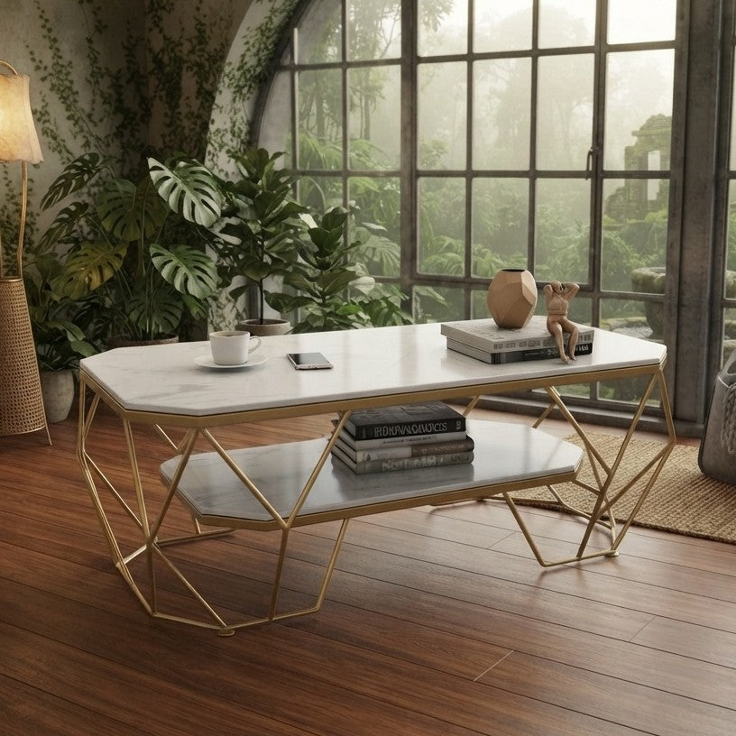 Double Layer Glass Coffee Table