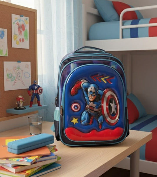 Cartoon themed school backpack made of Oxford material, suitable for children in grades 1–6
