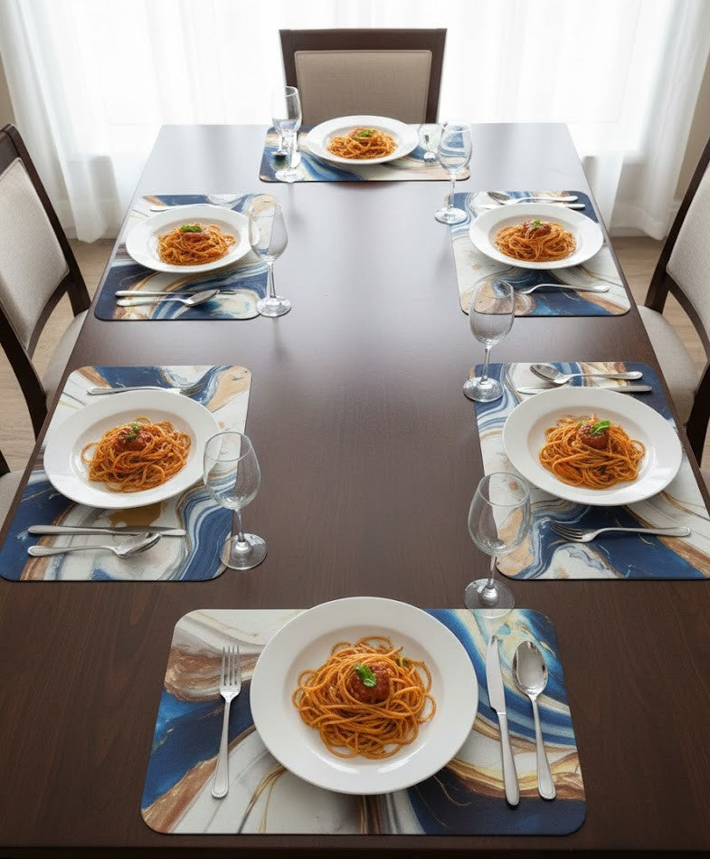 6Pc Marble Antislip Mat