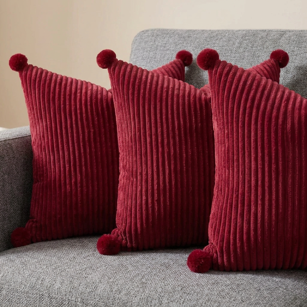 3Pcs Velvet Christmas Cushion Cover